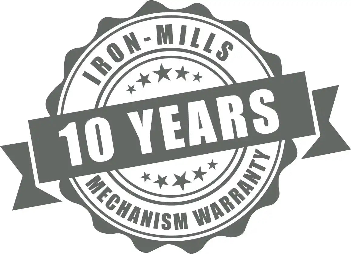 Garantie de 10 ans Iron-Mills pour moulins à sel et poivre